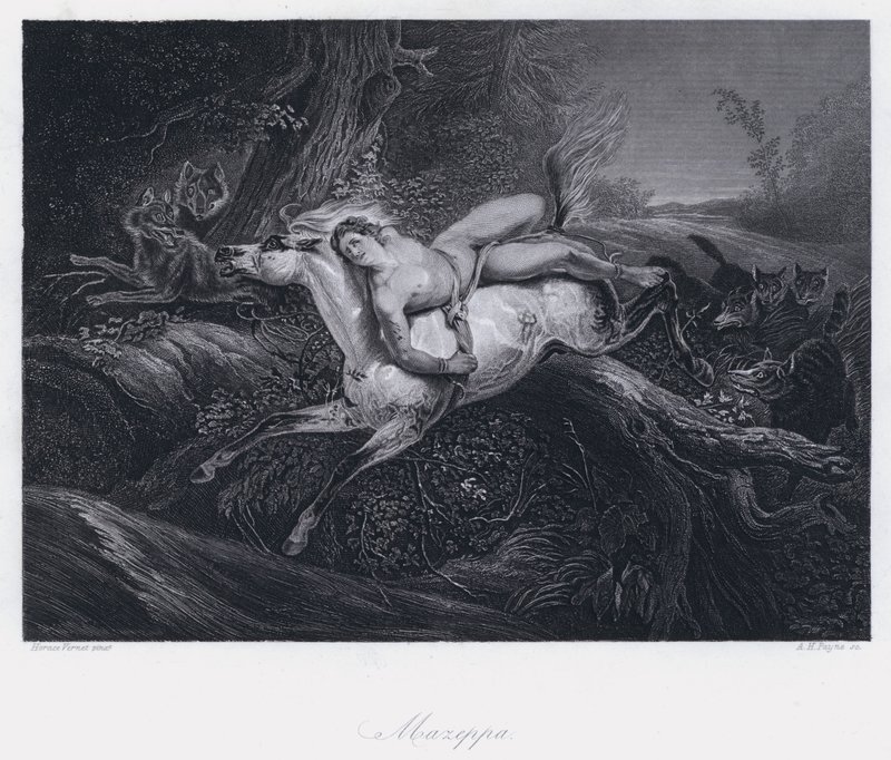 Mazeppa (gravering) af Antoine Charles Horace Vernet