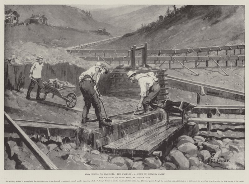 Fra Euston til Klondike, Wash-Up, en scene på Bonanza Creek af Arthur David McCormick