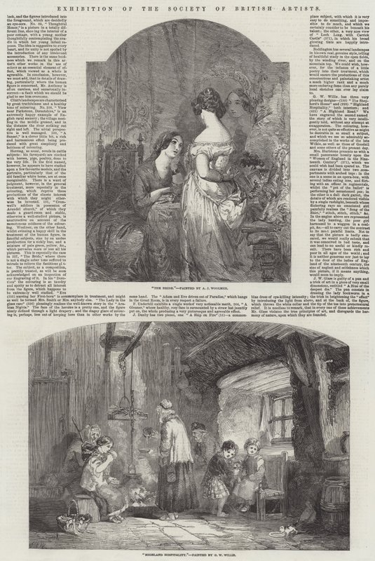 Udstilling af Society of British Artists af Arthur Joseph Woolmer