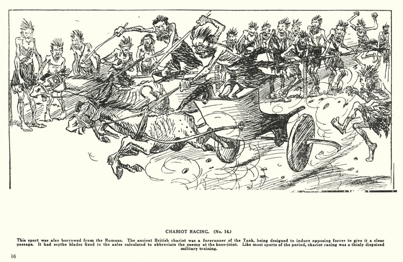 Chariot Racing (litografi) af Arthur Moreland
