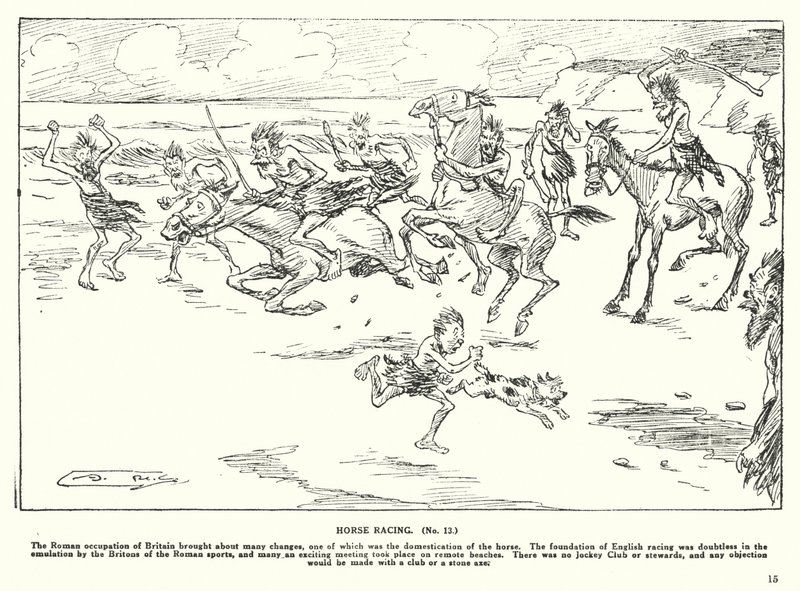 Hestevæddeløb (litho) af Arthur Moreland