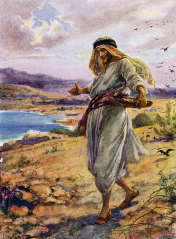 Såmanden (farve litho) af Arthur Twidle