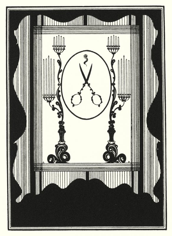 Coverdesign, reduceret af Aubrey Beardsley