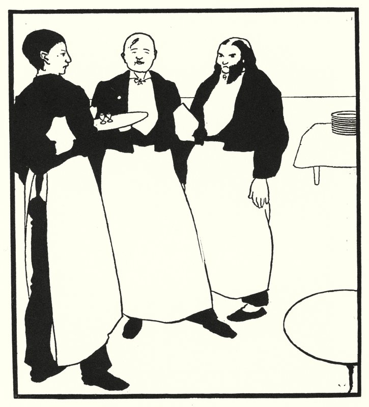 Cafe Boys (gravering) af Aubrey (after) Beardsley