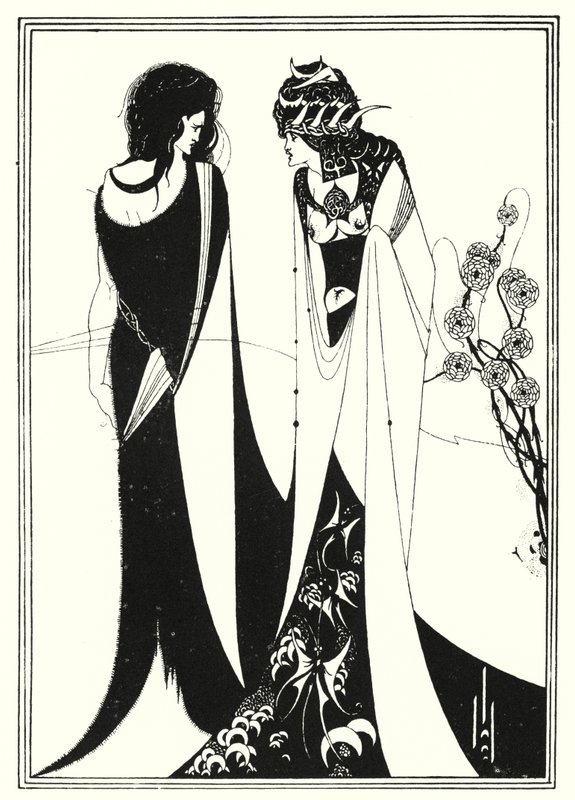John og Salome (gravering) af Aubrey (after) Beardsley