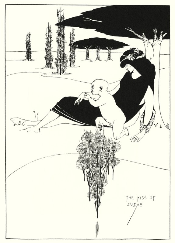 The Kiss of Judas (gravering) af Aubrey (after) Beardsley
