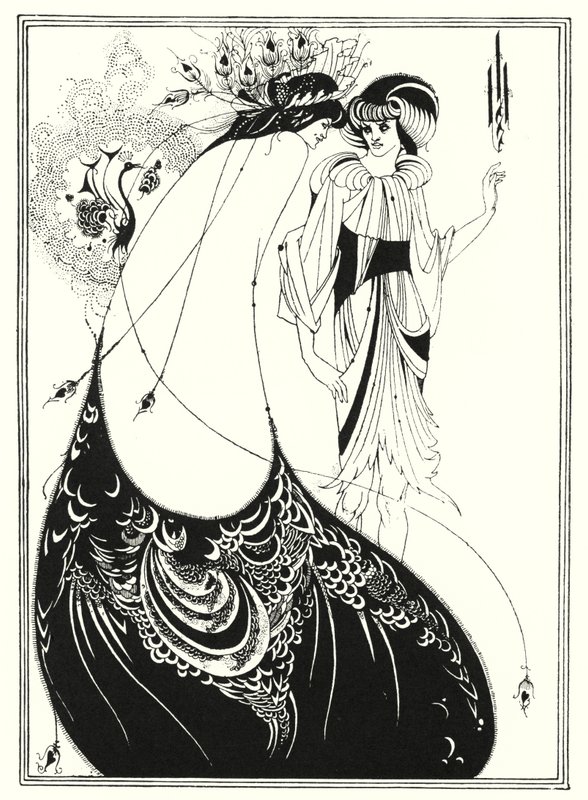 The Peacock Skirt (gravering) af Aubrey (after) Beardsley