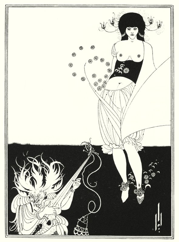 Mavedansen (gravering) af Aubrey (after) Beardsley