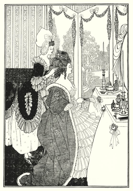 Toilettet (gravering) af Aubrey (after) Beardsley
