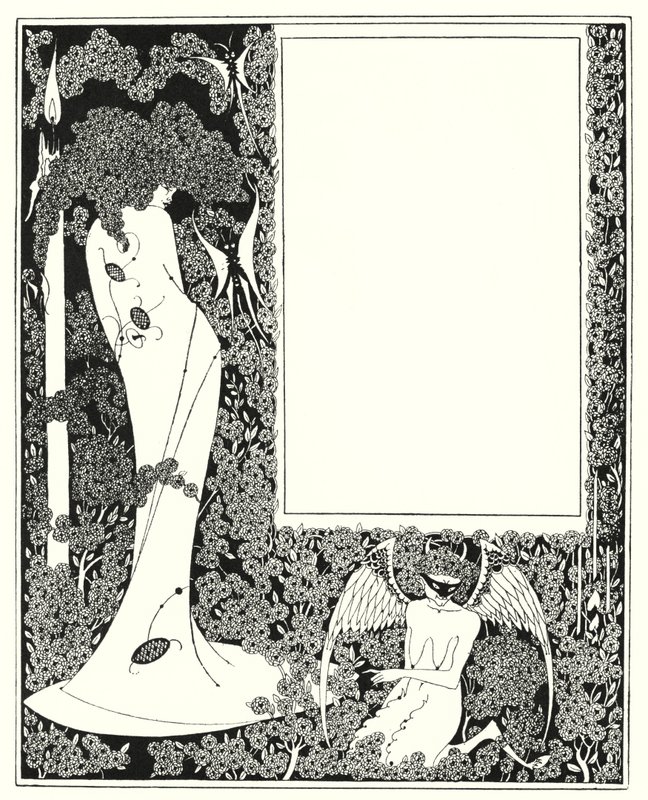 Indhold kantdesign af Aubrey Beardsley