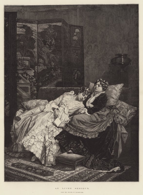 Den alvorlige bog af Auguste Toulmouche