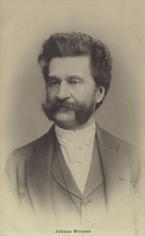 Portræt af Johann Strauss II af Austrian Photographer
