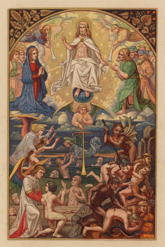 Den sidste dom (chromolith) af Austrian School