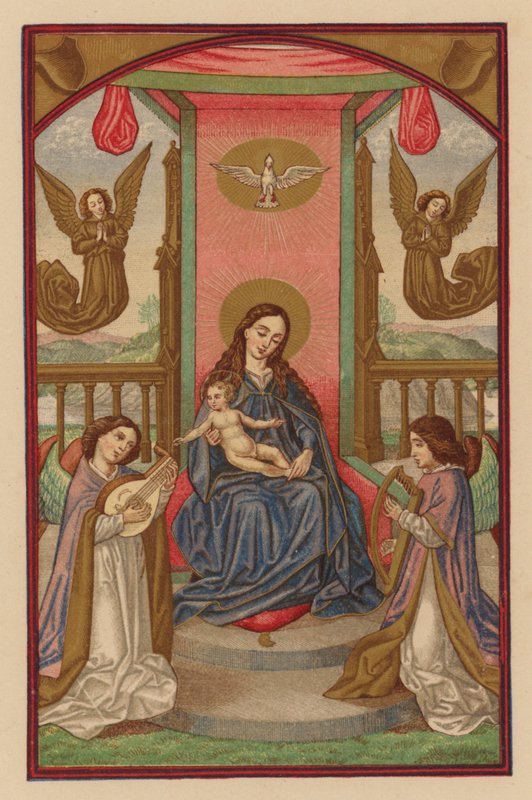 Jesus, englenes konge (chromolith) af Austrian School
