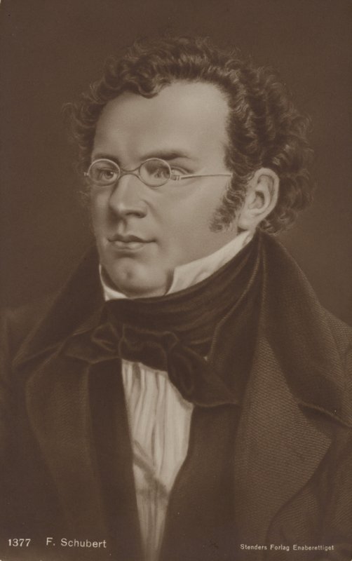 Portræt af Franz Schubert af Austrian School
