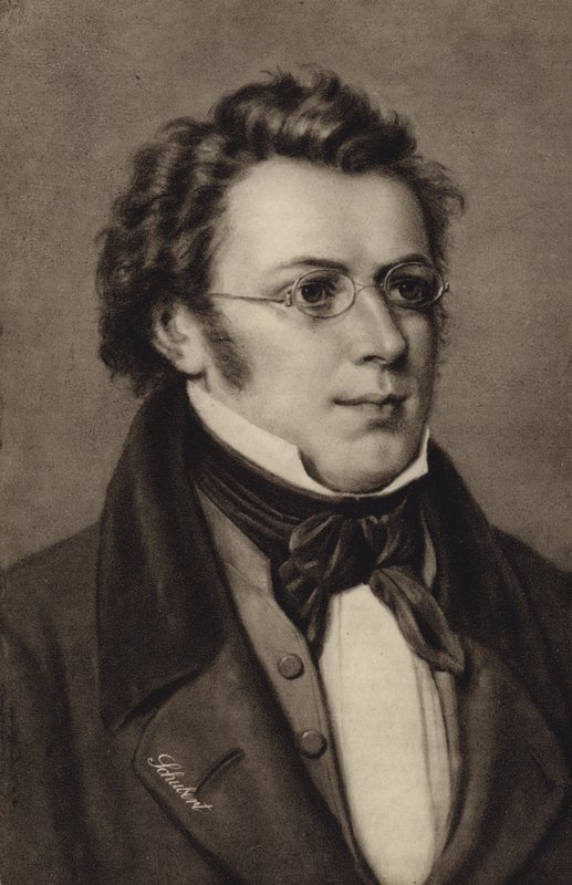 Portræt af Franz Schubert af Austrian School