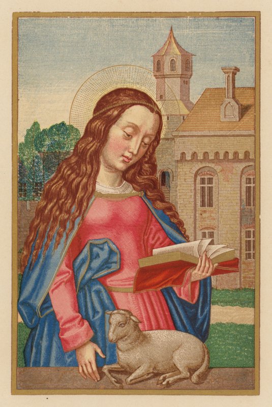 S Agnes (chromolitho) af Austrian School