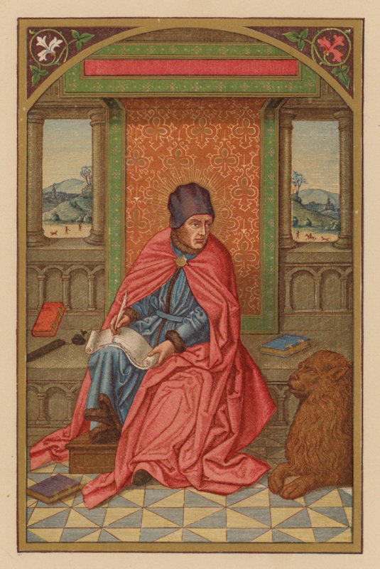 S Marcus Ev (chromolitho) af Austrian School