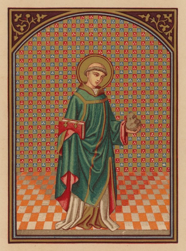 Saint Stephen (chromolith) af Austrian School