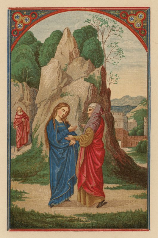 Visitation B M V (chromolith) af Austrian School