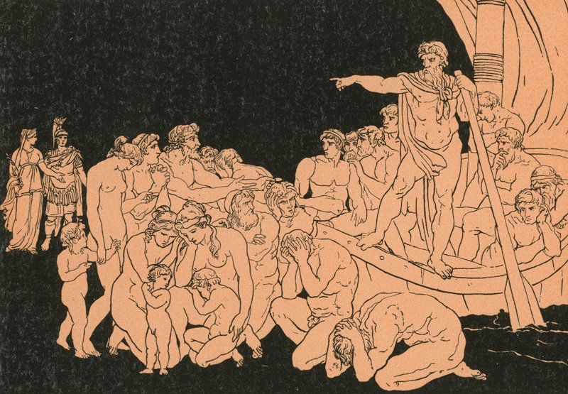 Charon og spøgelserne af Bartolomeo Pinelli