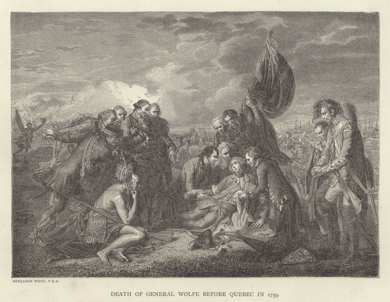 General Wolfes død før Quebec i 1759 af Benjamin West