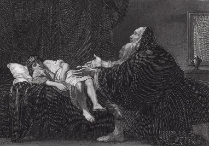 Elias opdrager enkens søn af Benjamin (after) West