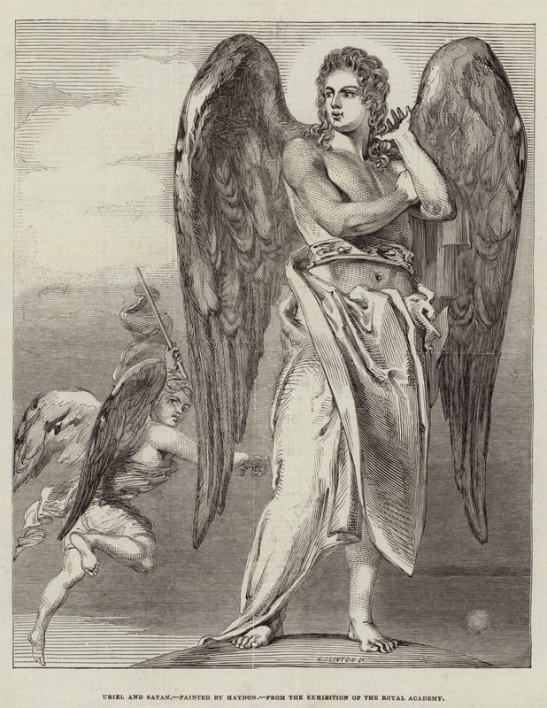 Uriel og Satan af Benjamin Haydon