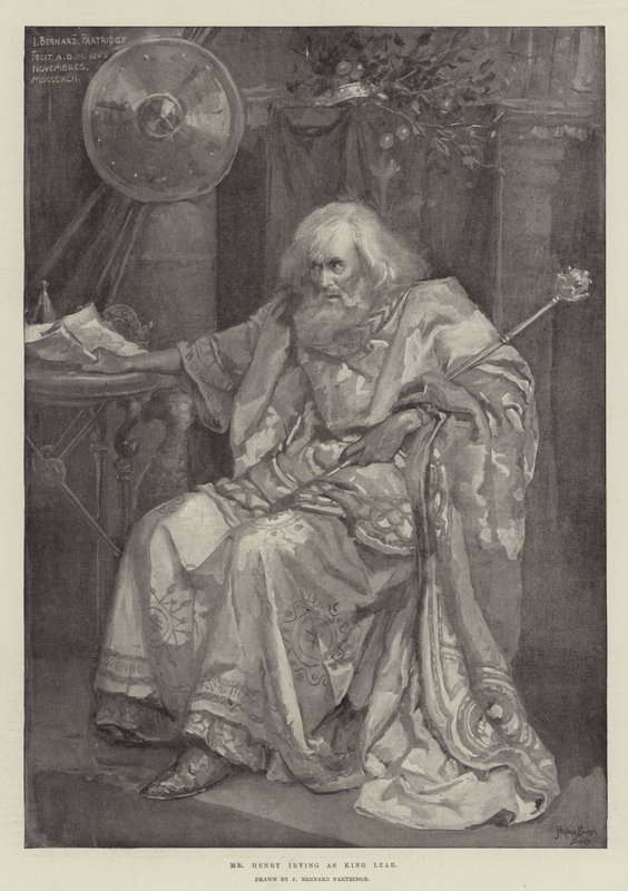 Henry Irving som kong Lear af Bernard Partridge