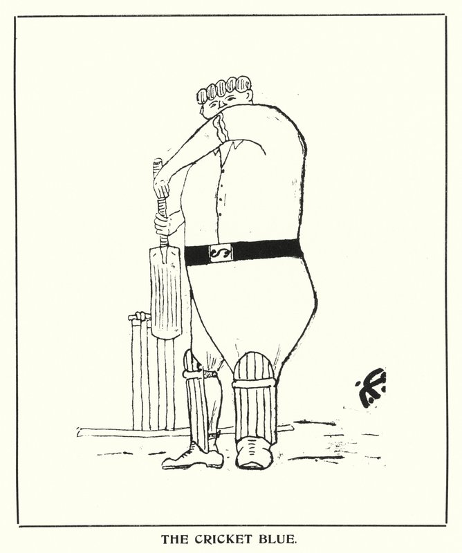 Oxford Quips: The Cricket Blue (litho) af Bohun Lynch