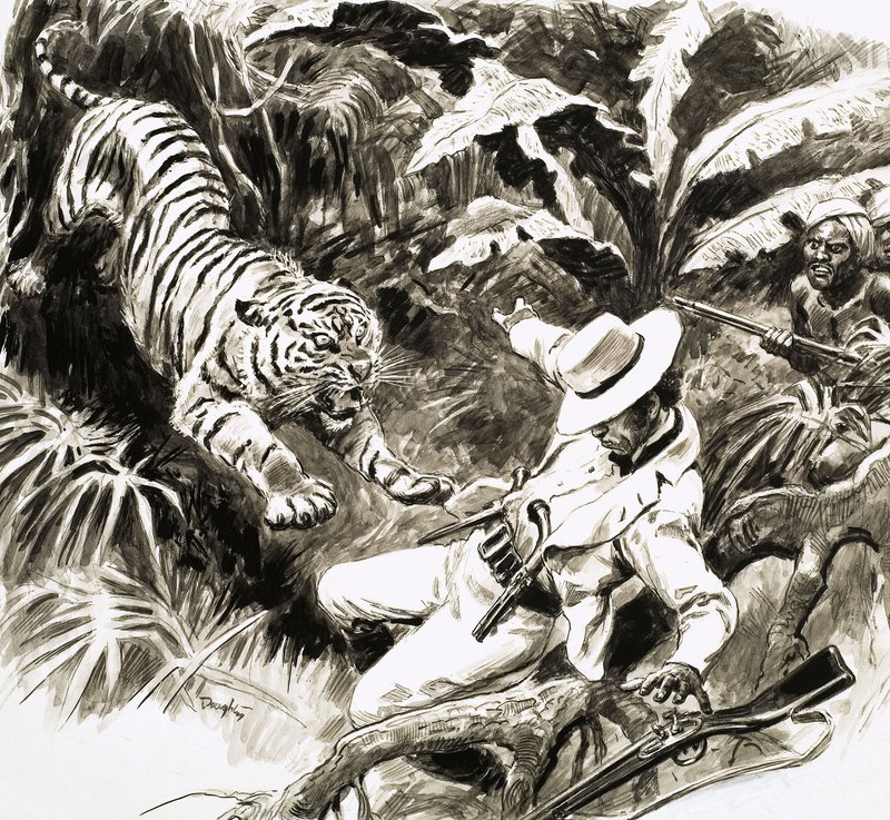 Tiger angriber jæger af C.L. Doughty