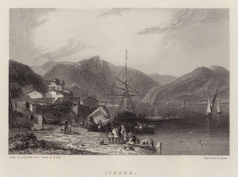 Ithaca (farve litho) af C. (after) Stanfield