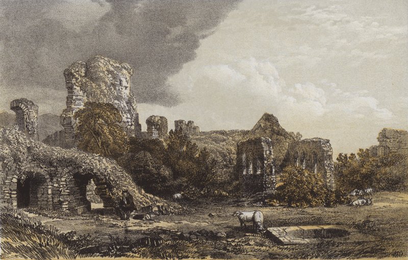 Rothesay Castle, Bute-øen (chromolitho) af C. Stanfield