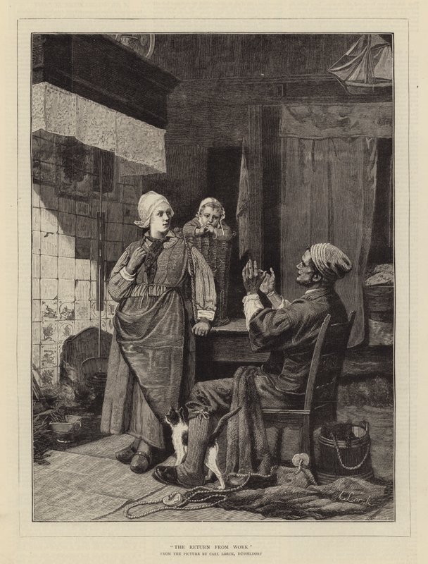 Tilbage fra arbejde af Carl Julius Lorck