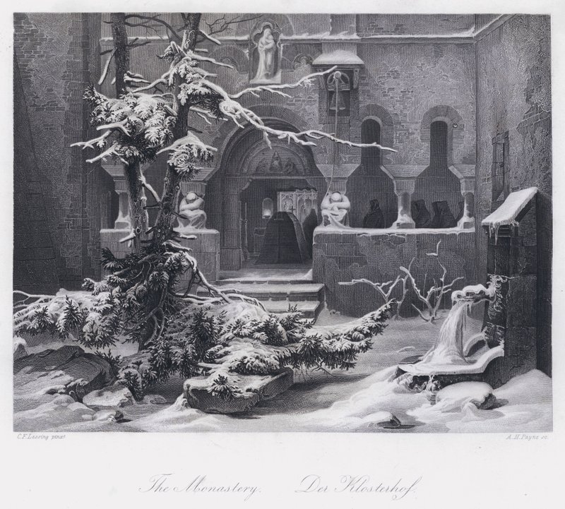 Klosteret (gravering) af Carl Friedrich (after) Lessing