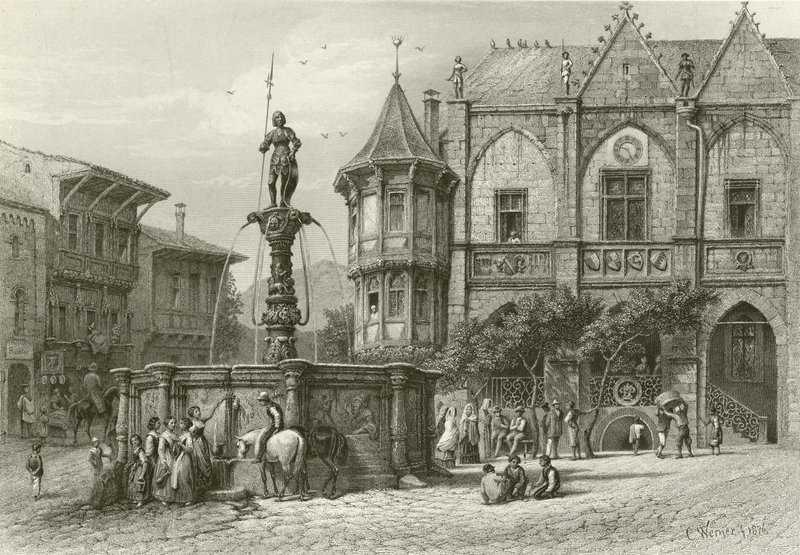 The Rathhaus, Hildesheim af Carl Friedrich Heinrich Werner