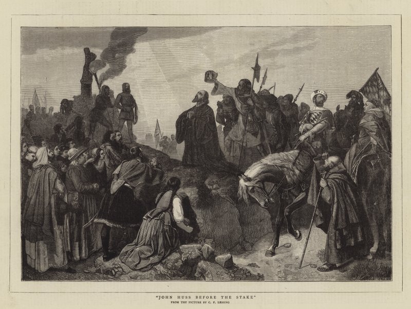 John Huss før staven af Carl Friedrich Lessing