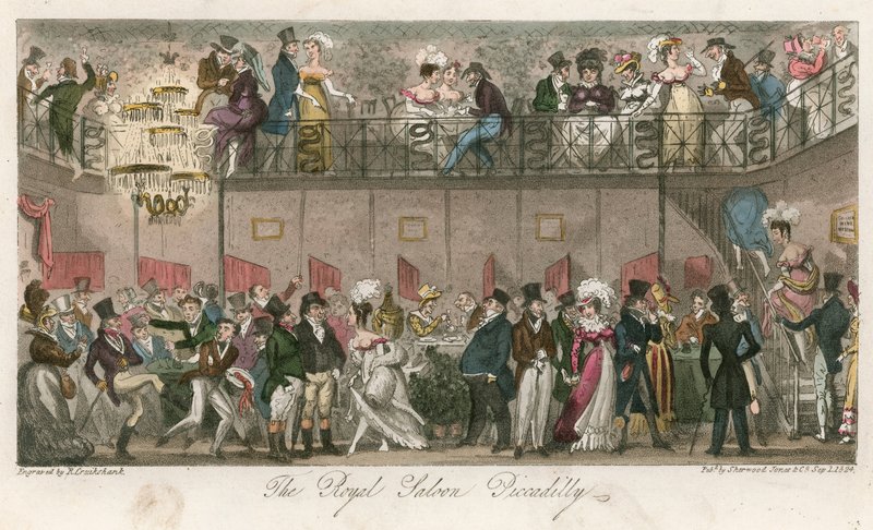 Royal Saloon, Piccadilly af Carl Georg Adolph Hasenpflug