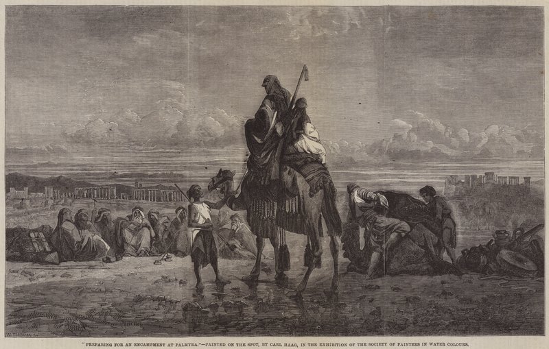 Forberedelse til en lejr ved Palmyra af Carl Haag