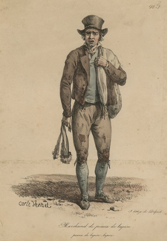 Kaninskindshandler af Carle Vernet