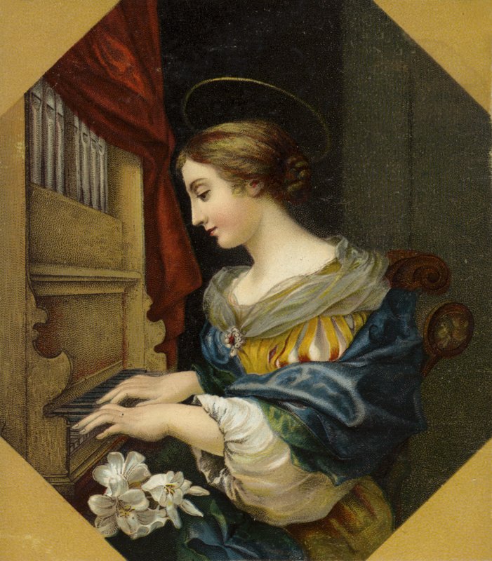Sankt Cecilia spiller orgel af Carlo Dolci