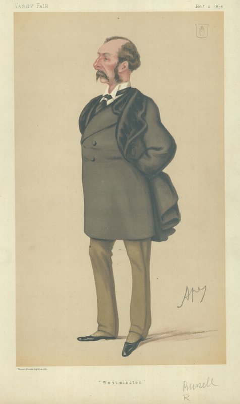 Sir Charles Russell (farve litho) af Carlo Pellegrini
