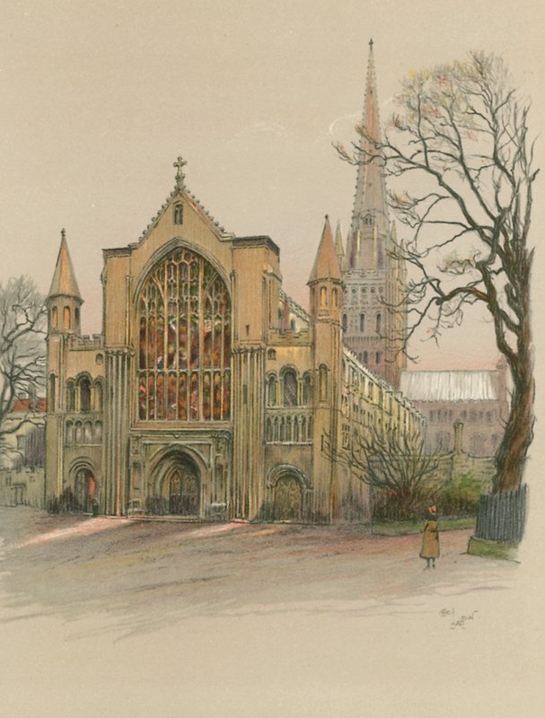 Norwich Cathedral af Cecil Charles Windsor Aldin