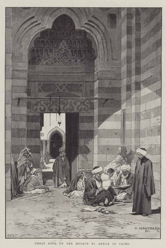 Den store dør i El Azhar-moskeen i Cairo af Charles Auguste Loye