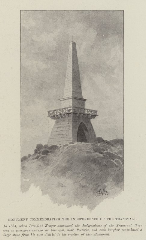 Monument til minde om Transvaals uafhængighed af Charles Auguste Loye