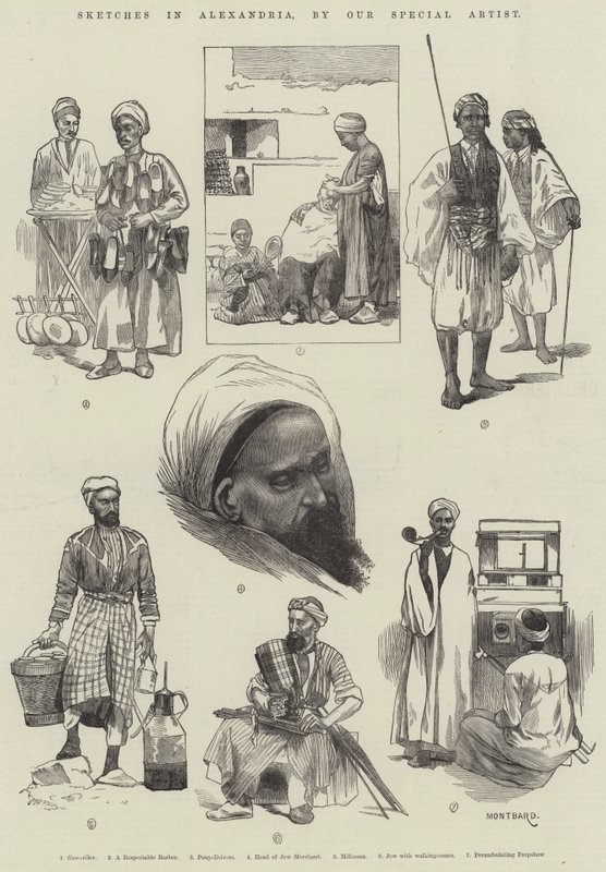 Skitser i Alexandria af Charles Auguste Loye