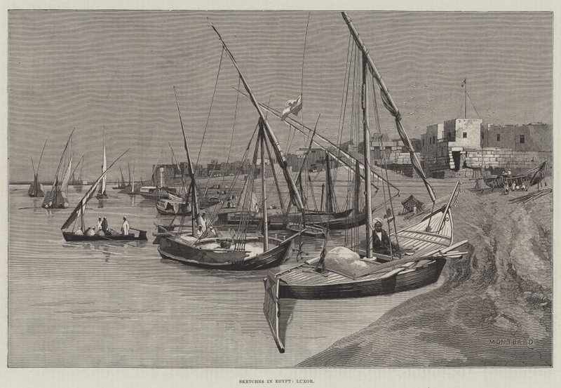Skitser i Egypten, Luxor af Charles Auguste Loye