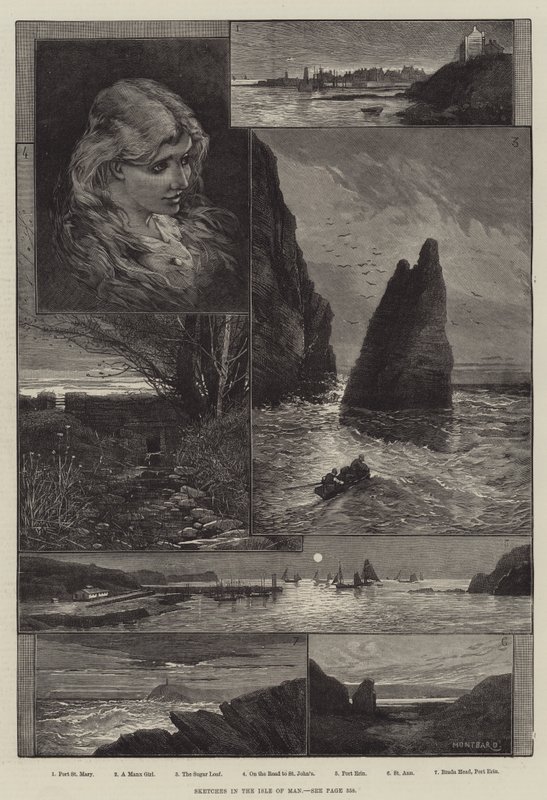Skitser på Isle of Man af Charles Auguste Loye