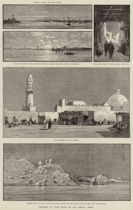 Skitser af Øvre Egypten af Charles Auguste Loye