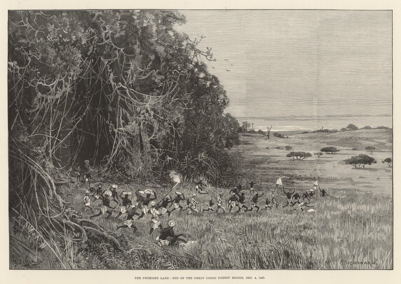 Stanleys Emin Pasha nødhjælpsekspedition af Charles Auguste Loye